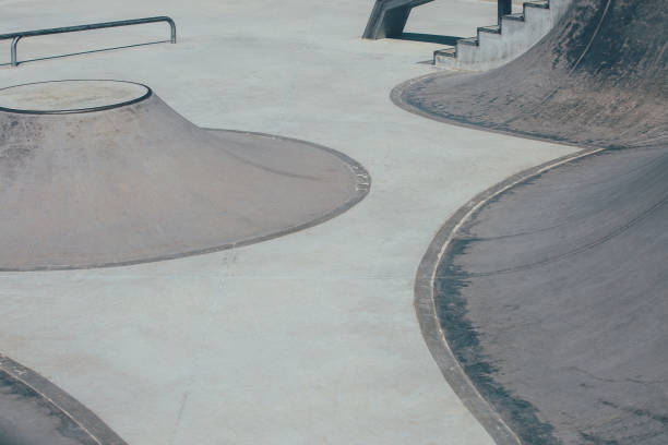 istock Skate park obstacles in detail 1083835952
