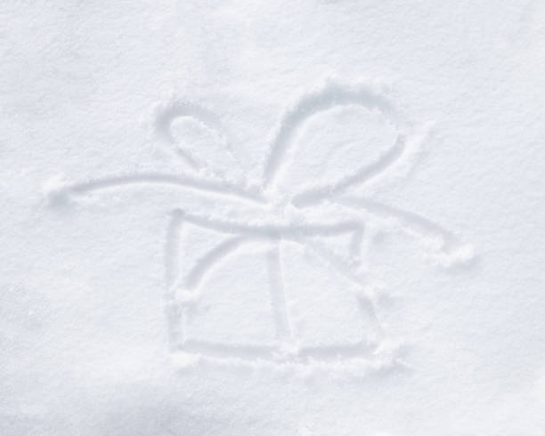 istock Picture of gift box on snow 1083837182