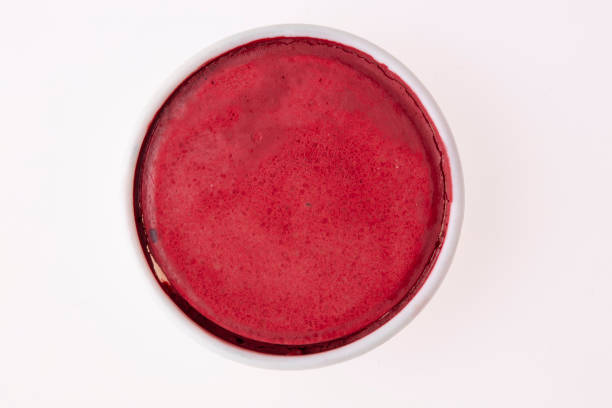 Watercolor dark red circle on white