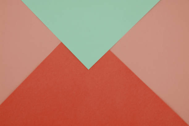istock Blue and pink pastel color paper geometric flat lay background 1083847358