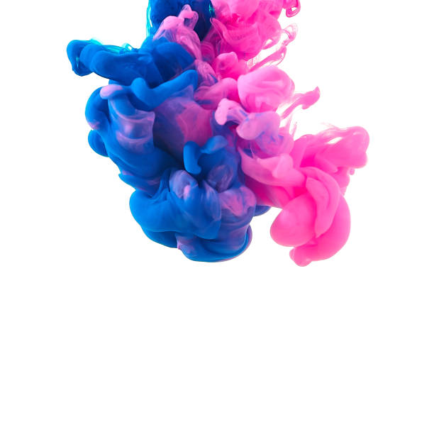 istock Ink in water. Splash paint mixing. Multicolored liquid dye. Abstract  sculpture background color 1083864668