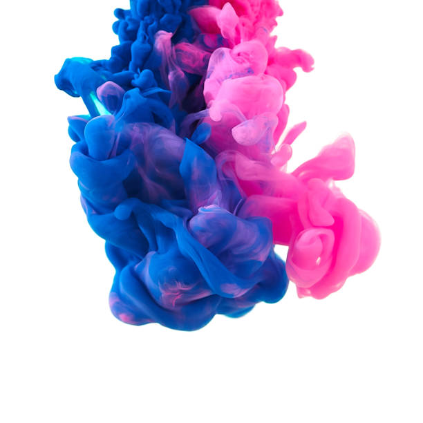 istock Ink in water. Splash paint mixing. Multicolored liquid dye. Abstract  sculpture background color 1083864672
