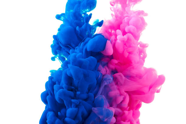 istock Ink in water. Splash paint mixing. Multicolored liquid dye. Abstract  sculpture background color 1083864684
