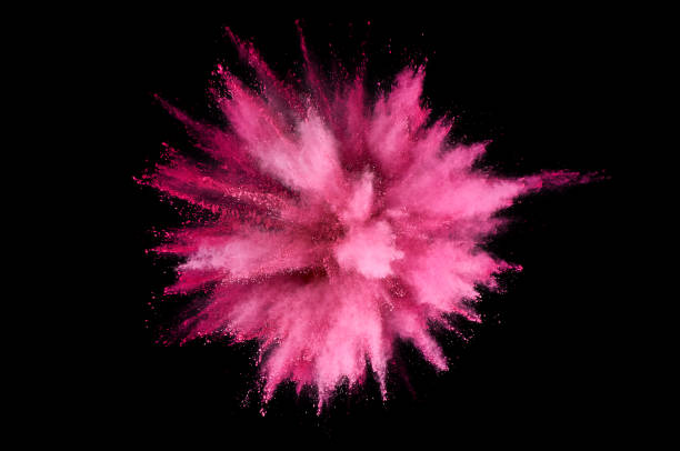 istock Colored powder explosion. Abstract closeup dust on backdrop. Colorful explode. Paint holi 1083865414