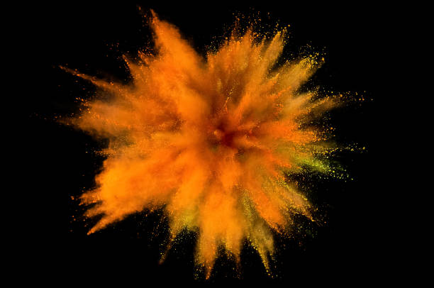 istock Colored powder explosion. Abstract closeup dust on backdrop. Colorful explode. Paint holi 1083865588