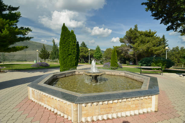 istock Fountain in the public park 1083869384
