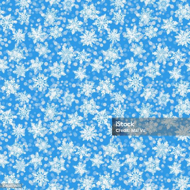 Snow Fall Pattern Image Falling Snow Seamless Pattern Stock Illustration - Download Image Now ...
