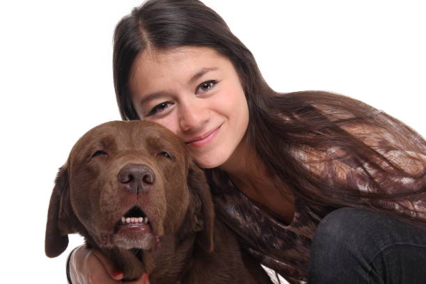 istock Asian woman with a dog 1083878176