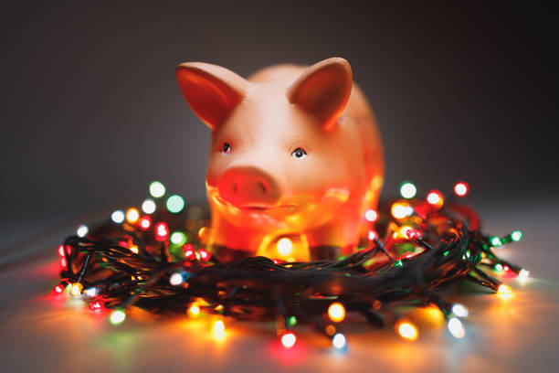 istock New Year garland lights pig 1083880206