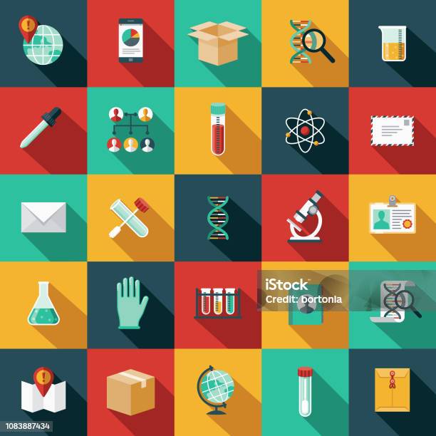 Genetic Testing Icon Set Stock Illustration - Download Image Now - Icon, Science, Healthcare And Medicine