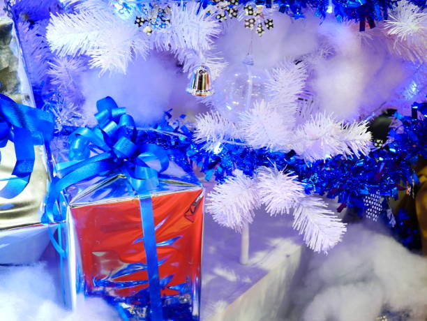 istock Blue Gift Box with Blue Ribbo 1083913758