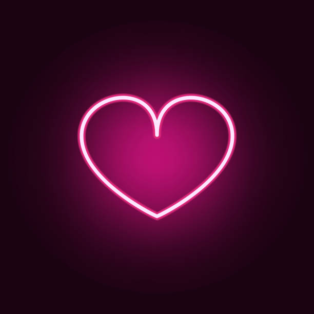 istock a heart icon. Elements of web in neon style icons. Simple icon for websites, web design, mobile app, info graphics 1083923034