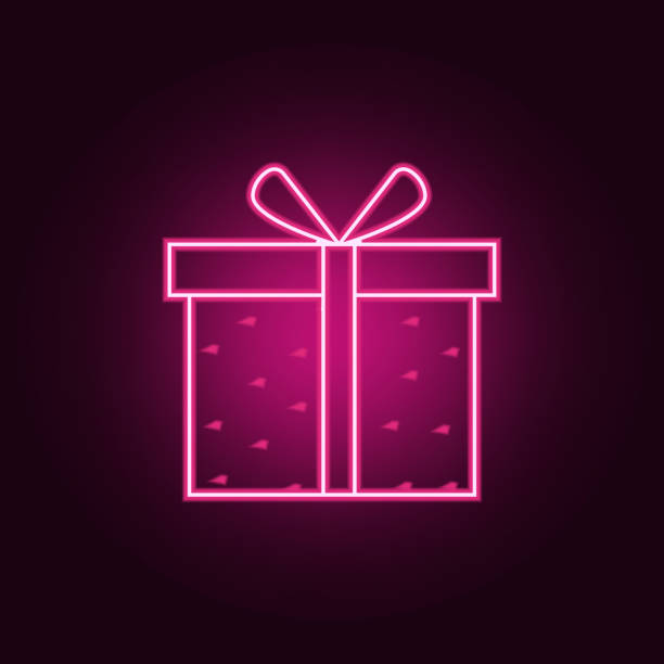 istock gift box with hearts icon. Elements of Valentine in neon style icons. Simple icon for websites, web design, mobile app, info graphics 1083923640
