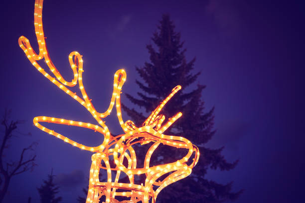 istock reindeer light bulb in Christmas day 1083926184