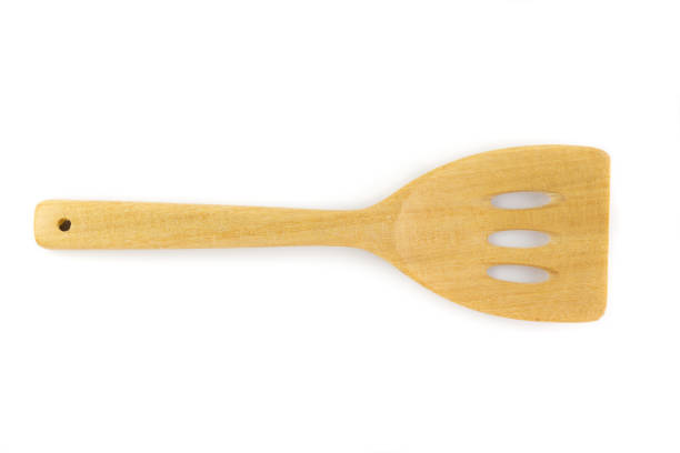 istock Wooden spatula isolated on a white background 1083928762