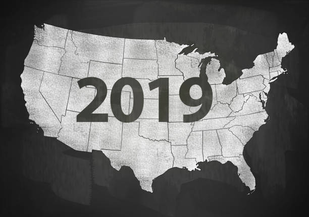 istock 2019 USA / Blackboard concept with US map (Click for more) 1083937734