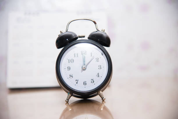 istock Close up Vintage clock on blurred background. 1083958518