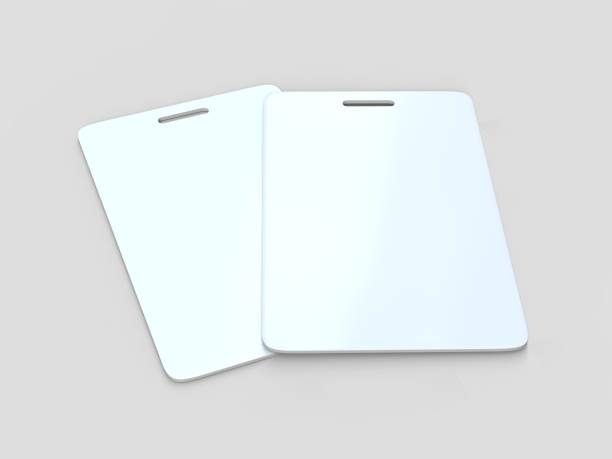 istock Blank Bag Tag, Event Passe and Name Badge for mock up design. 3d render illustration. 1083978658