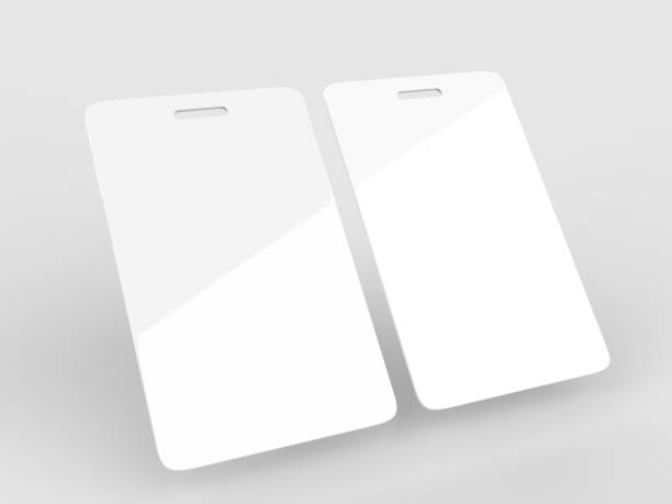 istock Blank Bag Tag, Event Passe and Name Badge for mock up design. 3d render illustration. 1083978812