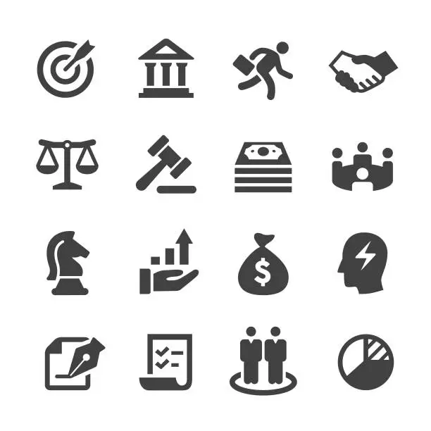 Vector illustration of Business and Investment Icons - Acme Series