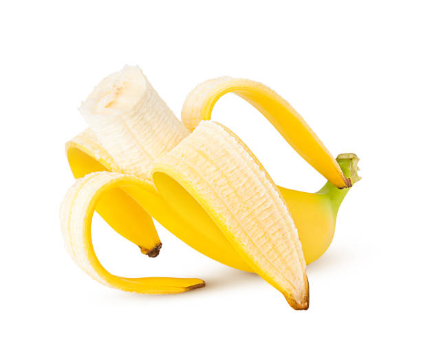 banana isolated on white background, clipping path, full depth of field