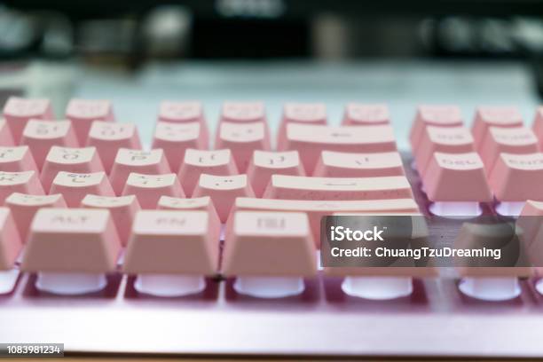 Computer Keyboard Pink Layout A Pink Computer Keyboard Stock Photo - Download Image Now - Abstract ...
