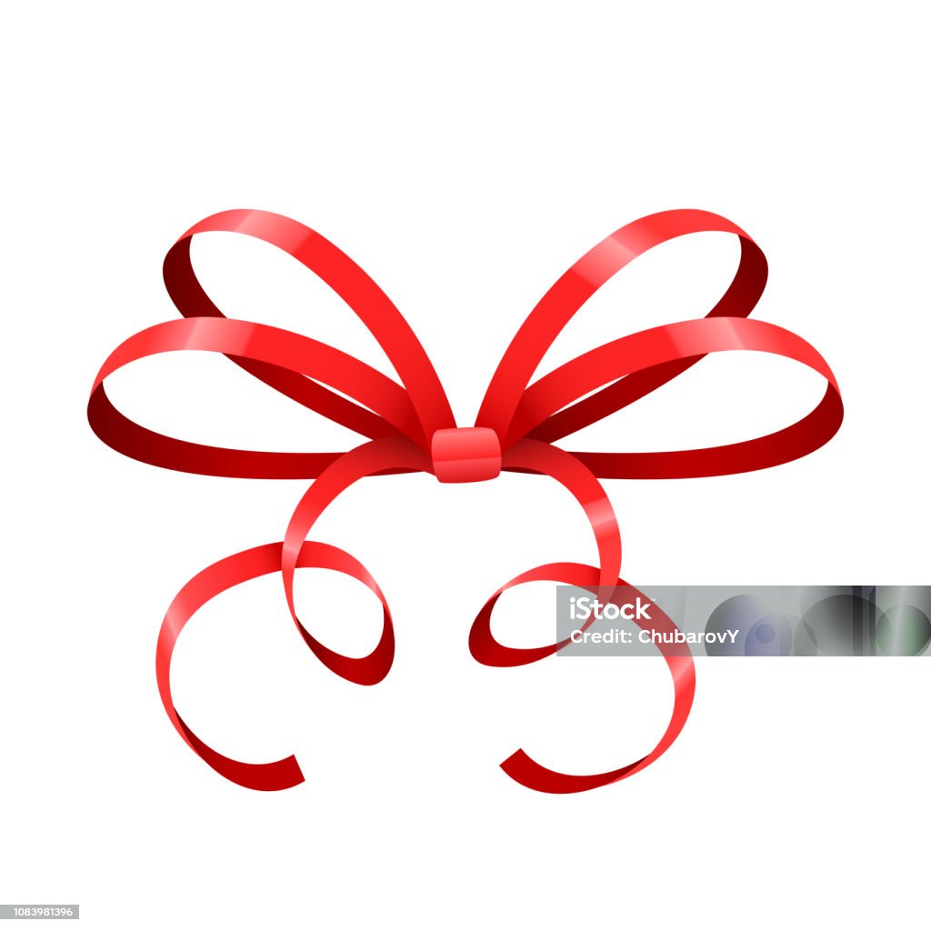 Red Bow Thin Tied Ribbon Stock Illustration - Download Image Now -  Anniversary, Celebration, Cut Out - iStock
