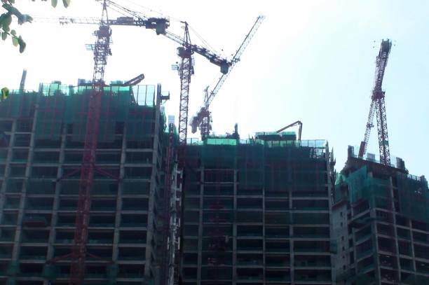 istock Construction Site With Tower Crane Scenery During The Afternoon 1083990460