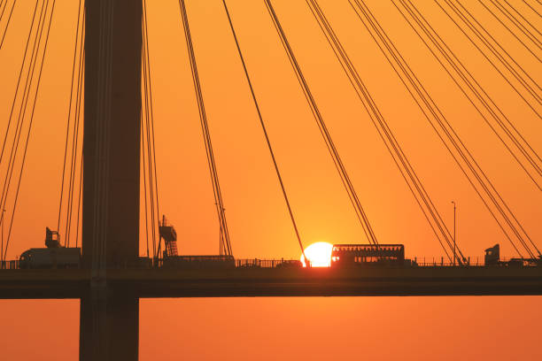 istock a sun set of Ting Kau Bridge hk 1083992692