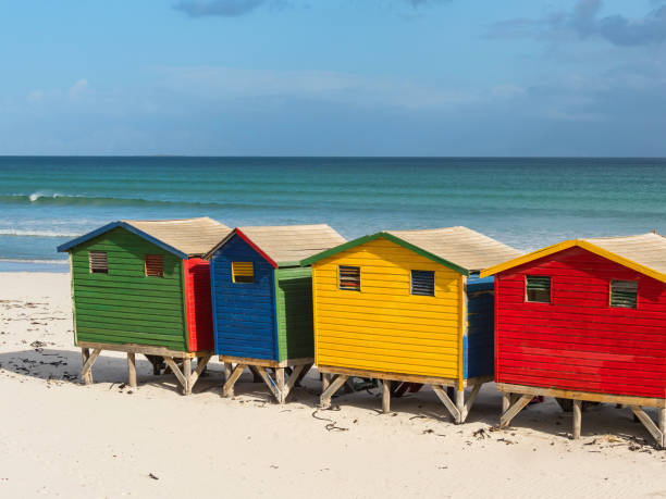 istock Colored Beach Huts, Cape Town, South Africa 1084012606