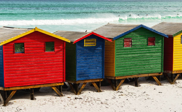 istock Colored Beach Huts, Cape Town, South Africa 1084012734