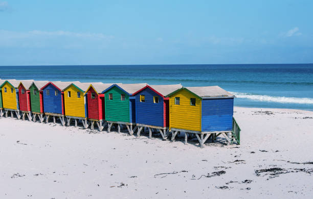 istock Colored Beach Huts, Cape Town, South Africa 1084012762
