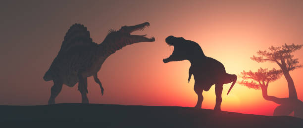 istock Tyrannosaurus Rex in the jungle. This is a 3d render illustration 1084018548
