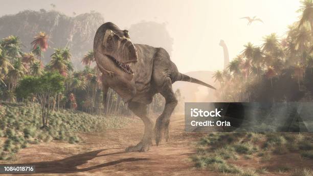 Tyrannosaurus Rex In The Jungle This Is A 3d Render Illustration Stock Photo - Download Image Now