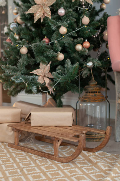 istock Sledge with Christmas gifts 1084032028