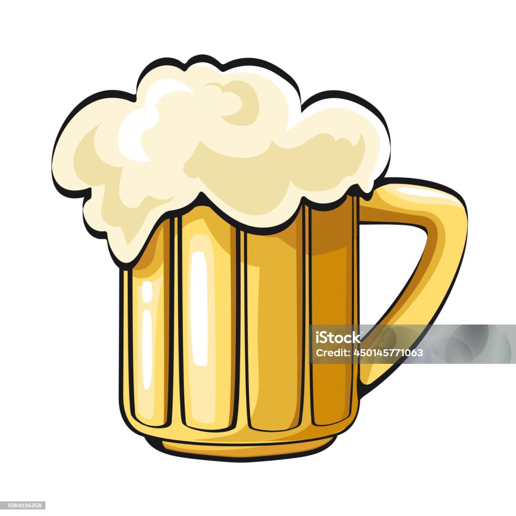 Một Ly Bia Nhẹ Với Bọt Hình Minh Họa Vector Đồ Uống Có Cồn Lạnh ...