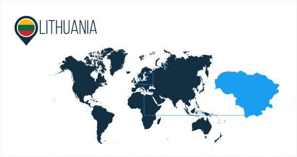 Lithuania Location On The World Map For All World Lithuania Location On The World Map For All World Countries Without Names 