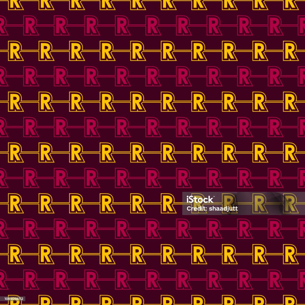 R Pattern Backgrounds Alphabet Letter R Vector Seamless Pattern Stock Illustration - Download ...