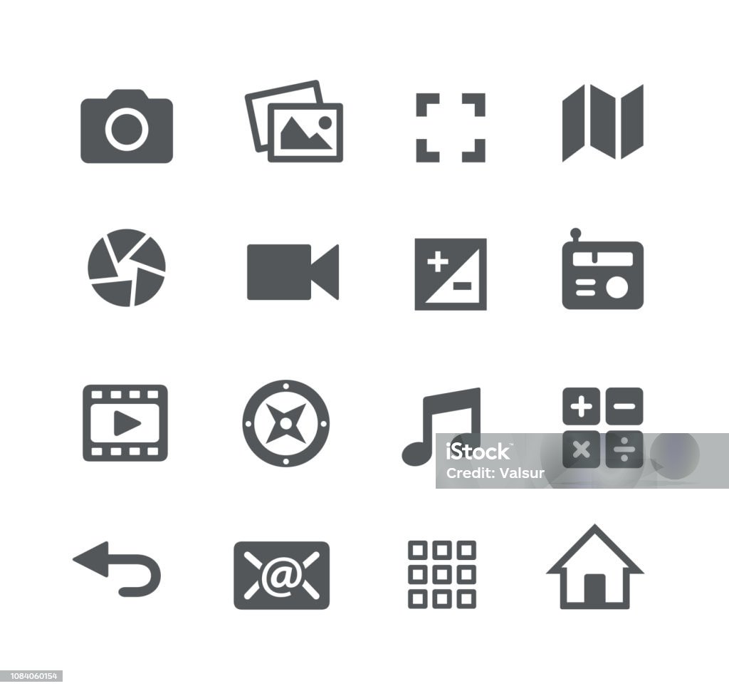 Media Interface Icons Vector icons for your digital or print projects. Icon Symbol stock vector