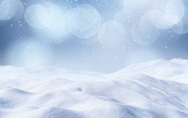 istock 3D Christmas snowy landscape 1084060798