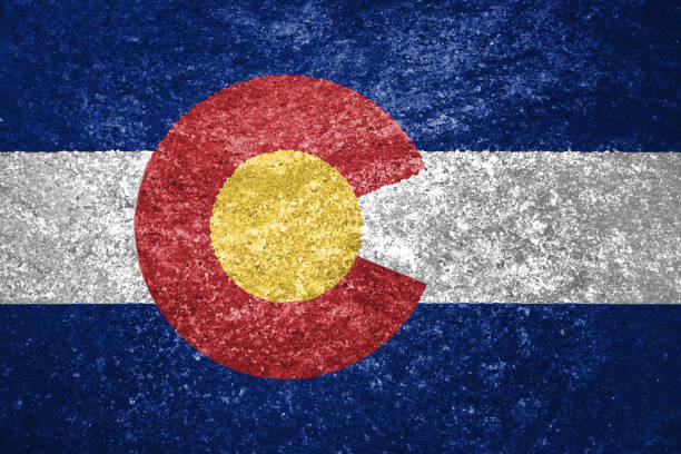 istock The texture of the Colorado flag 1084062670