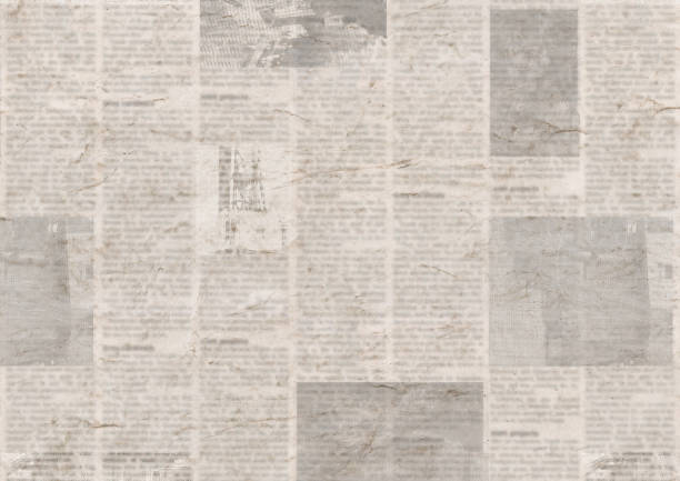istock Newspaper with old grunge vintage unreadable paper texture background 1084067870