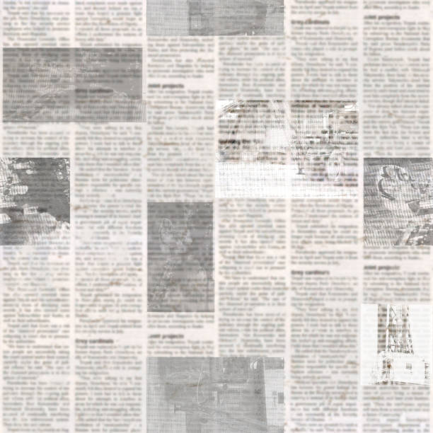 istock Newspaper seamless pattern with old vintage unreadable paper texture background 1084067910
