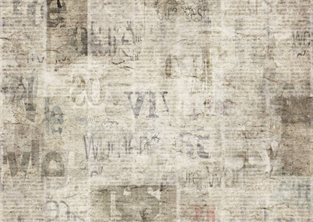 istock Newspaper with old grunge vintage unreadable paper texture background 1084067932