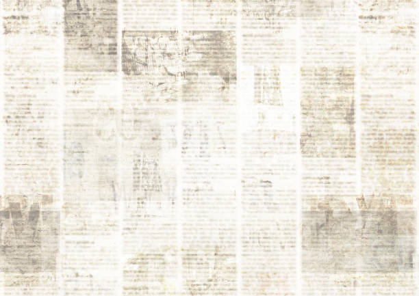 istock Newspaper with old grunge vintage unreadable paper texture background 1084068360