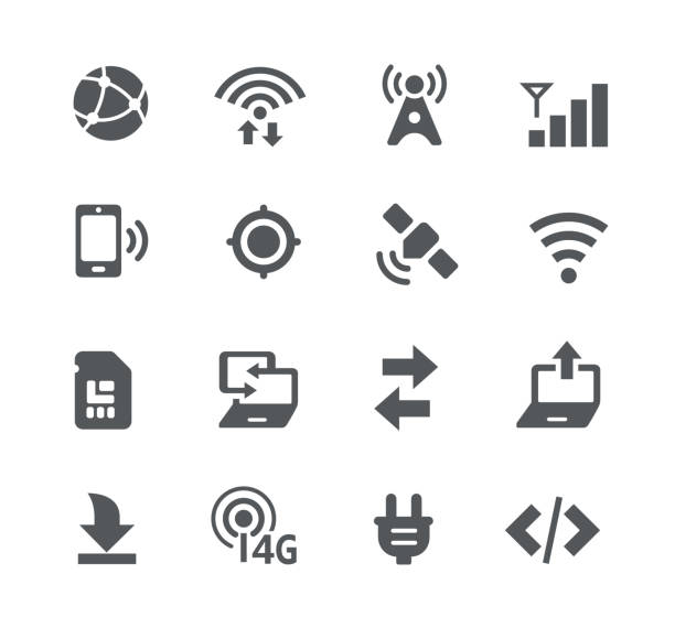 Connectivity Icons Vector icons for your digital or print projects. satellite phone stock illustrations