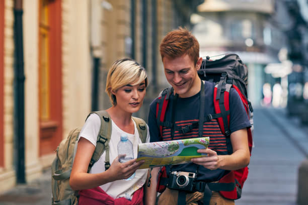 istock Millennial's Couple Visit Foreign City 1084074922