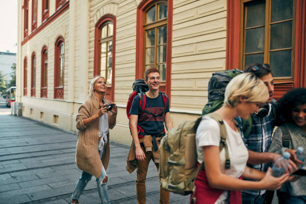 Millennial's Friends Visit Foreign City