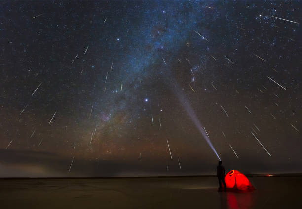 istock Gemini meteor shower 2018 over lake in Erenhot, Inner Mongolia, China 1084081248