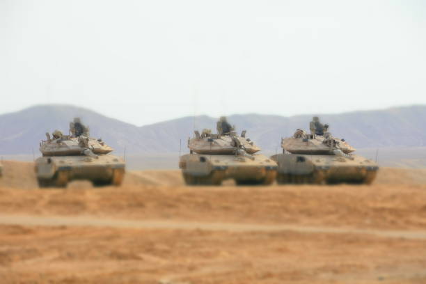 istock Israeli tanks in training in the Negev, Israel 1084088736